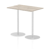 Dynamic Italia 1200 x 800mm Poseur Rectangular Table Grey Oak Top 1145mm High Leg ITL0261 DD